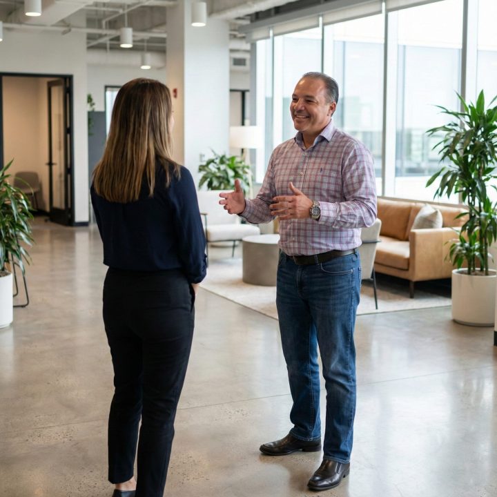 Cradu De pie hablando